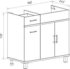 Misty Мебель для ванной Купер 90 R с б/к белая – фотография-5